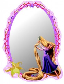 Decorazione ades. Rapunzel Principesse Disney Specchio Sagomato